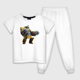 Детская пижама хлопок с принтом Deep Rock Galactic в Курске, 100% хлопок |  брюки и футболка прямого кроя, без карманов, на брюках мягкая резинка на поясе и по низу штанин
 | deep rock galactic dwarf гном
