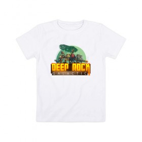 Детская футболка хлопок с принтом Deep Rock Galactic в Курске, 100% хлопок | круглый вырез горловины, полуприлегающий силуэт, длина до линии бедер | deep rock galactic dwarf гном