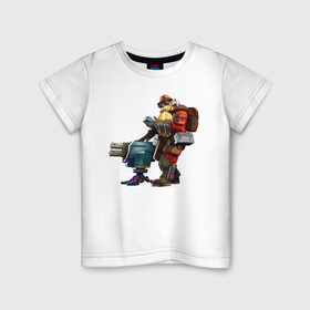 Детская футболка хлопок с принтом Deep Rock Galactic в Курске, 100% хлопок | круглый вырез горловины, полуприлегающий силуэт, длина до линии бедер | deep rock galactic dwarf гном