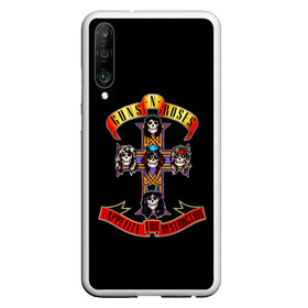 Чехол для Honor P30 с принтом Guns n roses + Спина в Курске, Силикон | Область печати: задняя сторона чехла, без боковых панелей | Тематика изображения на принте: axl rose | geffen records | gnr | guns | rock | roses | slash | гансы | пистолеты | розы | рок | слеш | эксл роуз