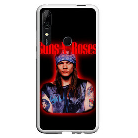 Чехол для Honor P Smart Z с принтом Guns n roses + Спина в Курске, Силикон | Область печати: задняя сторона чехла, без боковых панелей | axl rose | geffen records | gnr | guns | rock | roses | slash | гансы | пистолеты | розы | рок | слеш | эксл роуз