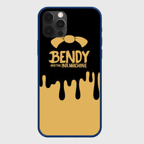 Чехол для iPhone 12 Pro с принтом Bendy And The Ink Machine в Курске, силикон | область печати: задняя сторона чехла, без боковых панелей | bendy | bendy and the ink machine | бенди | бени | бенни | детская | детям | игра | капли | компьютерная игра | краска | машина | подтеки | розовая | ужастик