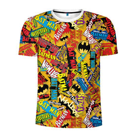 Мужская футболка 3D спортивная с принтом Batman logos в Курске, 100% полиэстер с улучшенными характеристиками | приталенный силуэт, круглая горловина, широкие плечи, сужается к линии бедра | bat man | batman | batman comics | caped crusader | dark knight | shtatbat | бетмен | брюс уэйн | бэт мен | бэтмен | тёмный рыцарь