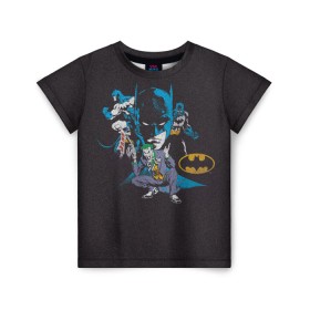 Детская футболка 3D с принтом Batman classic в Курске, 100% гипоаллергенный полиэфир | прямой крой, круглый вырез горловины, длина до линии бедер, чуть спущенное плечо, ткань немного тянется | Тематика изображения на принте: bat man | batman | batman comics | caped crusader | comics | dark knight | shtatbat | бетмен | брюс уэйн | бэт мен | бэтмен | тёмный рыцарь