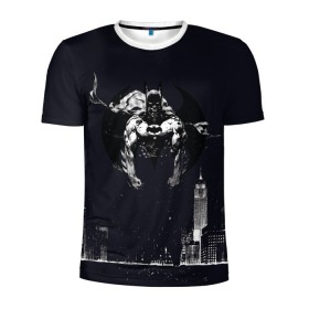 Мужская футболка 3D спортивная с принтом Batman в Курске, 100% полиэстер с улучшенными характеристиками | приталенный силуэт, круглая горловина, широкие плечи, сужается к линии бедра | bat man | batman | batman comics | caped crusader | comics | dark knight | shtatbat | бетмен | брюс уэйн | бэт мен | бэтмен | тёмный рыцарь