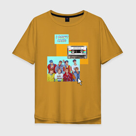 Мужская футболка хлопок Oversize с принтом Ateez в Курске, 100% хлопок | свободный крой, круглый ворот, “спинка” длиннее передней части | ateez | k pop | корейская группа | музыка | парни