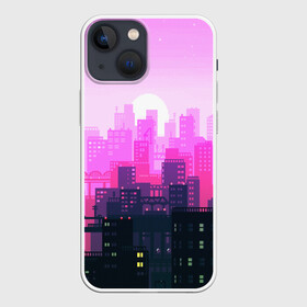 Чехол для iPhone 13 mini с принтом CITY в Курске,  |  | bright | colorful | neon | retro | urban | vintage | винтаж | город | неон | ретро | ретро неон