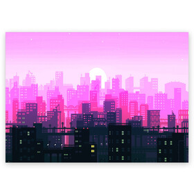 Поздравительная открытка с принтом CITY в Курске, 100% бумага | плотность бумаги 280 г/м2, матовая, на обратной стороне линовка и место для марки
 | Тематика изображения на принте: bright | colorful | neon | retro | urban | vintage | винтаж | город | неон | ретро | ретро неон