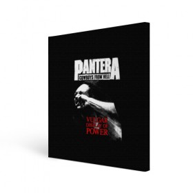 Холст квадратный с принтом Pantera в Курске, 100% ПВХ |  | american | anselmo | havy metal | pantera | philip anselmo | trash metal | ансельмо | пантера | фил ансельмо