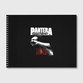 Альбом для рисования с принтом Pantera в Курске, 100% бумага
 | матовая бумага, плотность 200 мг. | Тематика изображения на принте: american | anselmo | havy metal | pantera | philip anselmo | trash metal | ансельмо | пантера | фил ансельмо