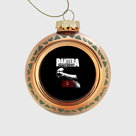 Стеклянный ёлочный шар с принтом Pantera в Курске, Стекло | Диаметр: 80 мм | american | anselmo | havy metal | pantera | philip anselmo | trash metal | ансельмо | пантера | фил ансельмо