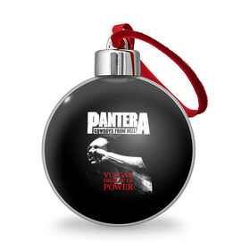 Ёлочный шар с принтом Pantera в Курске, Пластик | Диаметр: 77 мм | american | anselmo | havy metal | pantera | philip anselmo | trash metal | ансельмо | пантера | фил ансельмо