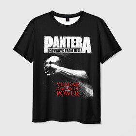 Мужская футболка 3D с принтом Pantera в Курске, 100% полиэфир | прямой крой, круглый вырез горловины, длина до линии бедер | american | anselmo | havy metal | pantera | philip anselmo | trash metal | ансельмо | пантера | фил ансельмо