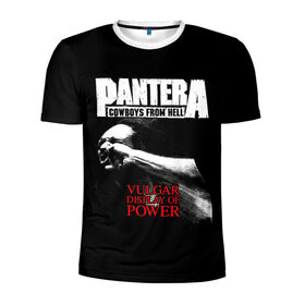 Мужская футболка 3D спортивная с принтом Pantera в Курске, 100% полиэстер с улучшенными характеристиками | приталенный силуэт, круглая горловина, широкие плечи, сужается к линии бедра | american | anselmo | havy metal | pantera | philip anselmo | trash metal | ансельмо | пантера | фил ансельмо
