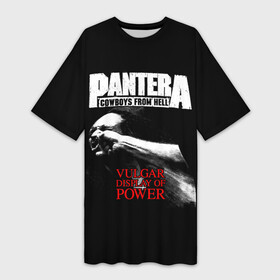 Платье-футболка 3D с принтом Pantera в Курске,  |  | american | anselmo | havy metal | pantera | philip anselmo | trash metal | ансельмо | пантера | фил ансельмо