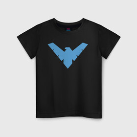 Детская футболка хлопок с принтом Nightwing в Курске, 100% хлопок | круглый вырез горловины, полуприлегающий силуэт, длина до линии бедер | batman | nightwing | shtatbat | бетмен | бэтмен | найтвинг