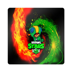 Магнит виниловый Квадрат с принтом BRAWL STARS LEON в Курске, полимерный материал с магнитным слоем | размер 9*9 см, закругленные углы | android | brawl stars | crow | games | leon | mobile game | stars | ворон | игры | леон | мобильные игры