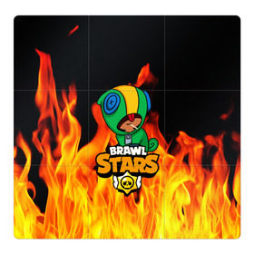 Магнитный плакат 3Х3 с принтом BRAWL STARS LEON в Курске, Полимерный материал с магнитным слоем | 9 деталей размером 9*9 см | android | brawl stars | crow | games | leon | mobile game | stars | ворон | игры | леон | мобильные игры
