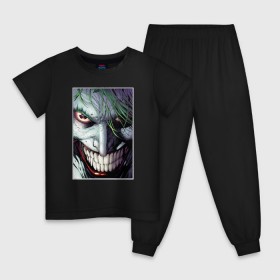 Детская пижама хлопок с принтом Joker в Курске, 100% хлопок |  брюки и футболка прямого кроя, без карманов, на брюках мягкая резинка на поясе и по низу штанин
 | joker | shtatjoker | артур флек | джокер | жокир
