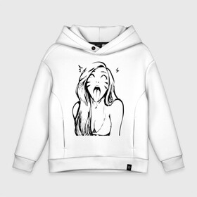 Детское худи Oversize хлопок с принтом Belle Delphine Ahegao в Курске, френч-терри — 70% хлопок, 30% полиэстер. Мягкий теплый начес внутри —100% хлопок | боковые карманы, эластичные манжеты и нижняя кромка, капюшон на магнитной кнопке | ahegao | belle delphine |  twich | ахегао | белле дельфин | белль дельфин | блогершка | стримерша | твич