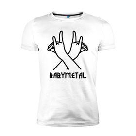Мужская футболка премиум с принтом BABYMETAL в Курске, 92% хлопок, 8% лайкра | приталенный силуэт, круглый вырез ворота, длина до линии бедра, короткий рукав | babymetal | j pop | japan | бэбиметал | дэт метал | каваий метал | моа кикути | судзука накамото | юи мидзуно | япония