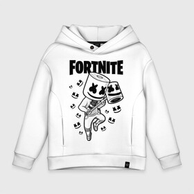 Детское худи Oversize хлопок с принтом FORTNITE MARSHMELLO в Курске, френч-терри — 70% хлопок, 30% полиэстер. Мягкий теплый начес внутри —100% хлопок | боковые карманы, эластичные манжеты и нижняя кромка, капюшон на магнитной кнопке | chapter 2 | fortnite | marshmello | диджей | игры | маршмэллоу | молоток | фортнайт