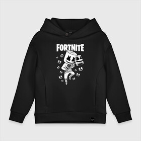 Детское худи Oversize хлопок с принтом FORTNITE MARSHMELLO в Курске, френч-терри — 70% хлопок, 30% полиэстер. Мягкий теплый начес внутри —100% хлопок | боковые карманы, эластичные манжеты и нижняя кромка, капюшон на магнитной кнопке | chapter 2 | fortnite | marshmello | диджей | игры | маршмэллоу | молоток | фортнайт