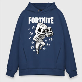 Мужское худи Oversize хлопок с принтом FORTNITE MARSHMELLO в Курске, френч-терри — 70% хлопок, 30% полиэстер. Мягкий теплый начес внутри —100% хлопок | боковые карманы, эластичные манжеты и нижняя кромка, капюшон на магнитной кнопке | chapter 2 | fortnite | marshmello | диджей | игры | маршмэллоу | молоток | фортнайт