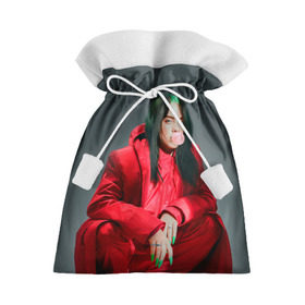 Подарочный 3D мешок с принтом Билли Айлиш в Курске, 100% полиэстер | Размер: 29*39 см | bilie | billie | eilish | lovely | music | oceaneyes | pop | айлиш | алиш | били | билли | девушка | инди | музыка | океан | пафосная | поп | эйлиш | элиш