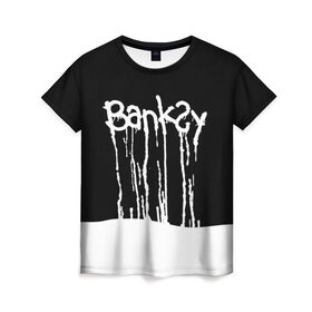 Женская футболка 3D с принтом Banksy в Курске, 100% полиэфир ( синтетическое хлопкоподобное полотно) | прямой крой, круглый вырез горловины, длина до линии бедер | art | banksy | street | street art | арт | бэнкси | стрит | стрит арт