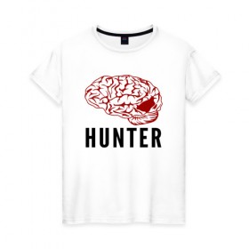 Женская футболка хлопок с принтом Mindhunter в Курске, 100% хлопок | прямой крой, круглый вырез горловины, длина до линии бедер, слегка спущенное плечо | hunter | mind | mindhunter | netflix | мозг | охотник | охотник за разумом | разум | сериал