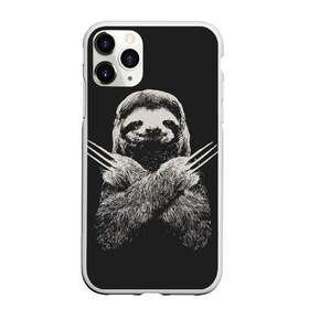 Чехол для iPhone 11 Pro Max матовый с принтом Slotherine в Курске, Силикон |  | animals | wolverine | ленивец | росомаха