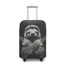 Чехол для чемодана 3D с принтом Slotherine в Курске, 86% полиэфир, 14% спандекс | двустороннее нанесение принта, прорези для ручек и колес | animals | wolverine | ленивец | росомаха