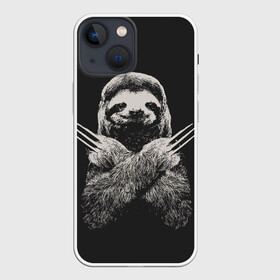 Чехол для iPhone 13 mini с принтом Slotherine в Курске,  |  | animals | wolverine | ленивец | росомаха