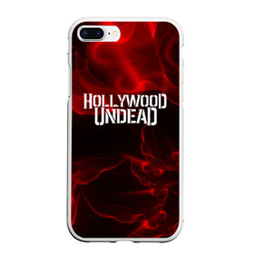 Чехол для iPhone 7Plus/8 Plus матовый с принтом HOLLYWOOD UNDEAD в Курске, Силикон | Область печати: задняя сторона чехла, без боковых панелей | charlie scene | danny | funny man | hollywood undead | j dog | johnny 3 tears | logo | music | rock | альтернатива | металл | музыка | музыкальный | рок