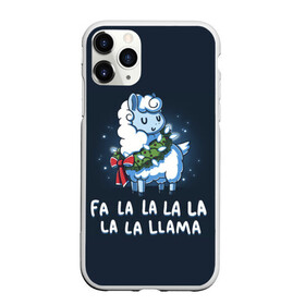 Чехол для iPhone 11 Pro Max матовый с принтом Fa-la-lama в Курске, Силикон |  | alpaca | lama | new year | sweater | ugly | альпака | лама | новый год | рождество | свитер