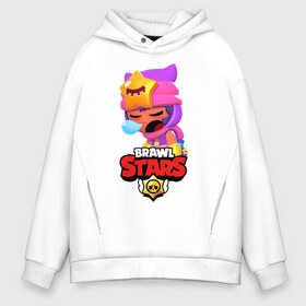 Мужское худи Oversize хлопок с принтом BRAWL STARS - SANDY в Курске, френч-терри — 70% хлопок, 30% полиэстер. Мягкий теплый начес внутри —100% хлопок | боковые карманы, эластичные манжеты и нижняя кромка, капюшон на магнитной кнопке | Тематика изображения на принте: brawl | bull | colt | crow | game | games | leon | online | penny | poco | sandy | shelly | spike | star | stars | wanted | брав | бравл | браво | звезда | звезды | игра | игры | лого | онлайн | сенди | старс | сэнди