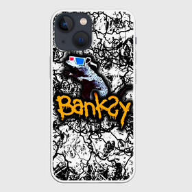 Чехол для iPhone 13 mini с принтом Banksy в Курске,  |  | art | banksy | street | street art | арт | бэнкси | стрит | стрит арт