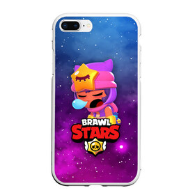 Чехол для iPhone 7Plus/8 Plus матовый с принтом SANDY SPACE (Brawl Stars) в Курске, Силикон | Область печати: задняя сторона чехла, без боковых панелей | brawl | bull | colt | crow | game | games | leon | online | penny | poco | sandy | shelly | spike | star | stars | wanted | брав | бравл | браво | звезда | звезды | игра | игры | лого | онлайн | сенди | старс | сэнди