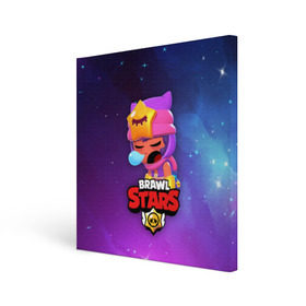 Холст квадратный с принтом SANDY SPACE (Brawl Stars) в Курске, 100% ПВХ |  | brawl | bull | colt | crow | game | games | leon | online | penny | poco | sandy | shelly | spike | star | stars | wanted | брав | бравл | браво | звезда | звезды | игра | игры | лого | онлайн | сенди | старс | сэнди