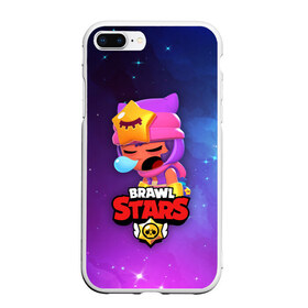 Чехол для iPhone 7Plus/8 Plus матовый с принтом SANDY SPACE (Brawl Stars) в Курске, Силикон | Область печати: задняя сторона чехла, без боковых панелей | brawl | bull | colt | crow | game | games | leon | online | penny | poco | sandy | shelly | spike | star | stars | wanted | брав | бравл | браво | звезда | звезды | игра | игры | лого | онлайн | сенди | старс | сэнди