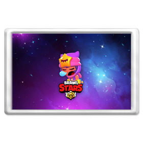 Магнит 45*70 с принтом SANDY SPACE (Brawl Stars) в Курске, Пластик | Размер: 78*52 мм; Размер печати: 70*45 | Тематика изображения на принте: brawl | bull | colt | crow | game | games | leon | online | penny | poco | sandy | shelly | spike | star | stars | wanted | брав | бравл | браво | звезда | звезды | игра | игры | лого | онлайн | сенди | старс | сэнди