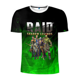 Мужская футболка 3D спортивная с принтом RAID SHADOW LEGENDS в Курске, 100% полиэстер с улучшенными характеристиками | приталенный силуэт, круглая горловина, широкие плечи, сужается к линии бедра | raid shadow legends | raid: shadow legends | rsl | рейд легенды теней