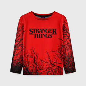 Детский лонгслив 3D с принтом STRANGER THINGS | ОЧЕНЬ СТРАННЫЕ ДЕЛА в Курске, 100% полиэстер | длинные рукава, круглый вырез горловины, полуприлегающий силуэт
 | 011 | 11 | netflix | stranger things | демогоргон | нетфликс | одди | одиннадцатая | очень странные дела | сериалы