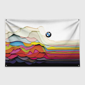 Флаг-баннер с принтом Color в Курске, 100% полиэстер | размер 67 х 109 см, плотность ткани — 95 г/м2; по краям флага есть четыре люверса для крепления | bmw | color | cool | prestige | vanguard | авангард | бмв | круто | престиж | цвет