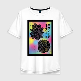 Мужская футболка хлопок Oversize с принтом Psychedelic Rick and Morty в Курске, 100% хлопок | свободный крой, круглый ворот, “спинка” длиннее передней части | cn_1952875_019061 | dsgnosadchaya | psychedelic | rick  morty | vdosadir | джастин ройланд | дэн хармон | миссикс | плюмбус | рик и морти