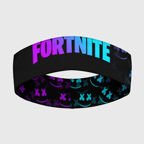 Повязка на голову 3D с принтом FORTNITE x MARSHMELLO в Курске,  |  | fnchap2 | fortnite | fortnite 2 | fortnite x | marshmello | маршмелло | фортнайт | фортнайт 2 | фортнайт глава 2