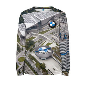 Детский лонгслив 3D с принтом BMW city в Курске, 100% полиэстер | длинные рукава, круглый вырез горловины, полуприлегающий силуэт
 | bmw | buildings | city | germany | munich | prestige | бмв | германия | город | здания | мюнхен | престиж
