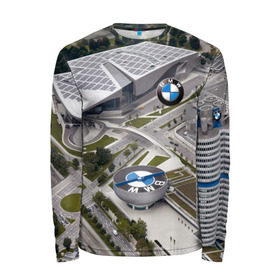 Мужской лонгслив 3D с принтом BMW city в Курске, 100% полиэстер | длинные рукава, круглый вырез горловины, полуприлегающий силуэт | bmw | buildings | city | germany | munich | prestige | бмв | германия | город | здания | мюнхен | престиж