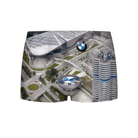 Мужские трусы 3D с принтом BMW city в Курске, 50% хлопок, 50% полиэстер | классическая посадка, на поясе мягкая тканевая резинка | bmw | buildings | city | germany | munich | prestige | бмв | германия | город | здания | мюнхен | престиж